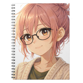 Aster™ Cute Aesthetic Girl Spiral Notebook Cozy Vi ノートブック