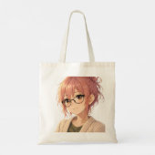 Aster™ Cute Aesthetic Girl Tote Bag Cozy Vibes トートバッグ (裏面)