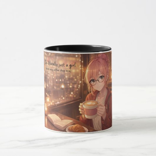 Aster™ I'm Just a Girl Coffee Mug Cute Aesthetic マグカップ (中央)