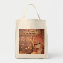 Aster™ I'm Just a Girl Reusable Grocery Bag トートバッグ