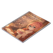 Aster™ I'm Just a Girl Spiral Notebook Cute Aesthe ノートブック (左側)