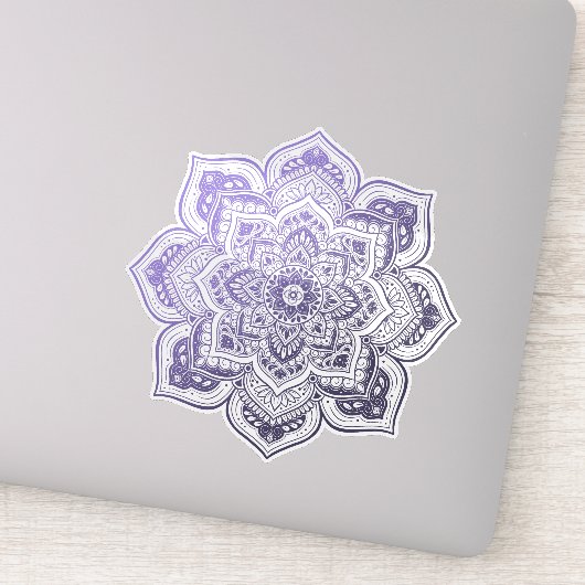 Aster Mandala Custom-Cut Vinyl Sticker シール (詳細)