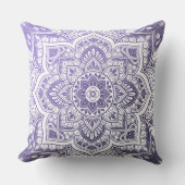 Aster Mandala Throw Pillow クッション (正面)