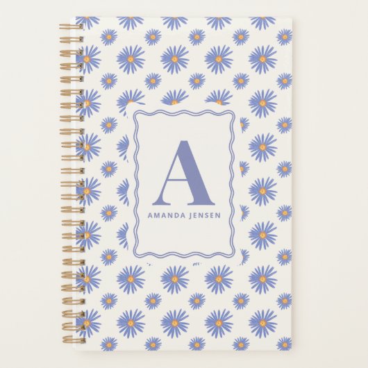 Aster Wildflower フローラル オーダーメイド  プランナー手帳 (正面)