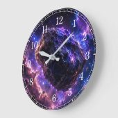 Asteroid Wall Clock — Space-Inspired Design ラージ壁時計 (傾斜)
