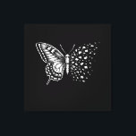 Asthetic black and white,pleasing butterfly キャンバスプリント<br><div class="desc">asthetic wall art</div>