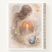 Asthma Awareness Art Print | Soft Botanical Lung ノートブック (裏面)