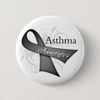 Asthma Awareness Ribbon 缶バッジ