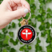 ASTHMA - MEDICINE  Medical Alert - Button Keychain キーホルダー (手)