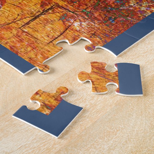 Astilbe Dusty Blue on Board ジグソーパズル (側面)