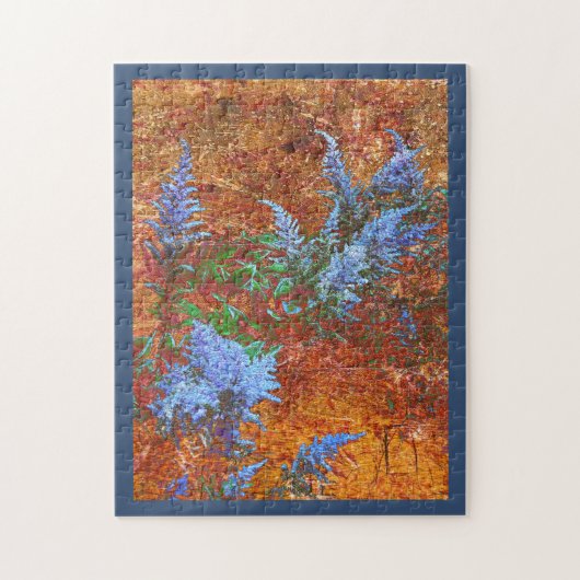 Astilbe Dusty Blue on Board ジグソーパズル (縦)