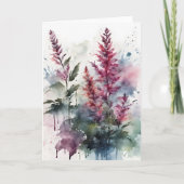 Astilbe - Watercolor flowers カード (正面)