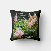 Astilbe with Mark 10:27 クッション (正面)