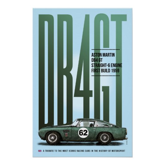 Aston Martin DB4 GT Tribute ポスター (正面)
