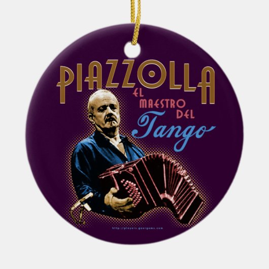 Astor Piazzolla セラミックオーナメント (正面)