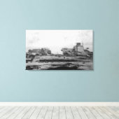 Astoriaのウォーターフロント倉庫、または写真 キャンバスプリント (インサイチュ (ウッドフロア))