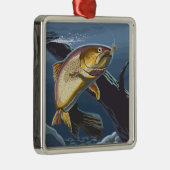 AstoriaのOregonCutthroatのマスの横断面 メタルオーナメント (右)