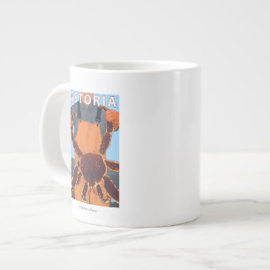 AstoriaのOregonKingのカニ ジャンボコーヒーマグカップ