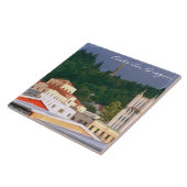 Astoriaオレゴンの大きい(6" X 6")陶磁器の写真のタイル タイル (側面)