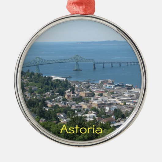 Astoria、オレゴン メタルオーナメント (正面)