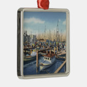 Astoria、オレゴン-港の漁船隊 メタルオーナメント (右)