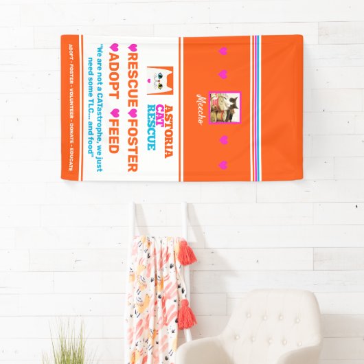 ASTORIA CATの救助の旗 横断幕 (インサイチュ)