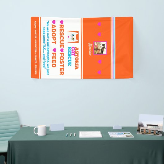 ASTORIA CATの救助の旗 横断幕 (トレードショー)