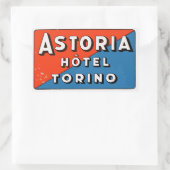 Astoria Hôtel (Torino - Italy) 長方形シール (バッグ)