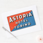 Astoria Hôtel (Torino - Italy) 長方形シール (封筒)