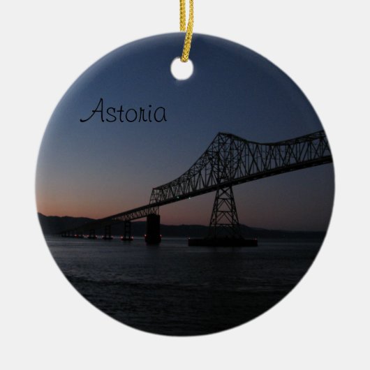 Astoria-Megler橋、オレゴン セラミックオーナメント (正面)
