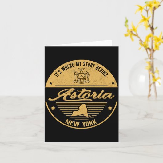 Astoria New York Its Where My Story Begins  カード (黄色い花)