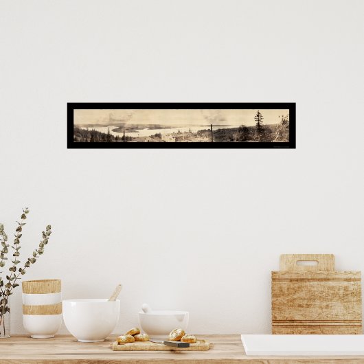 Astoria, OR South View写真1912 ポスター (キッチン)