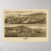 Astoria Oregon Panoramic Map 1883  ポスター (正面)