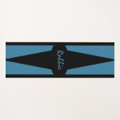 Astral BlueとDistinct Black Accents Personal ヨガマット (正面(横))