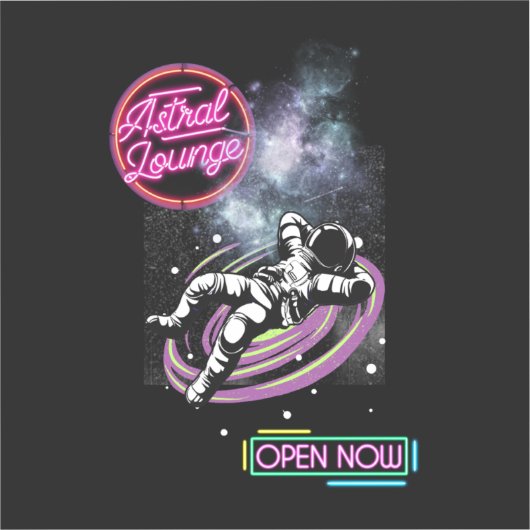 Astral Lounge - Sticker シール (正面)