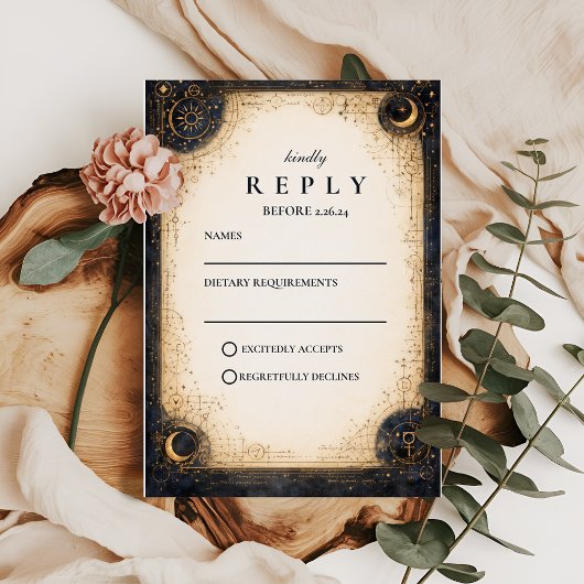 Astral Night Wedding 出欠カード