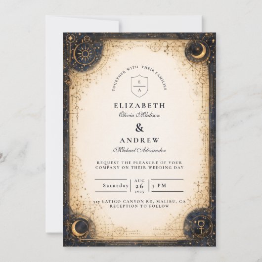 Astral Night Wedding 招待状 (正面)