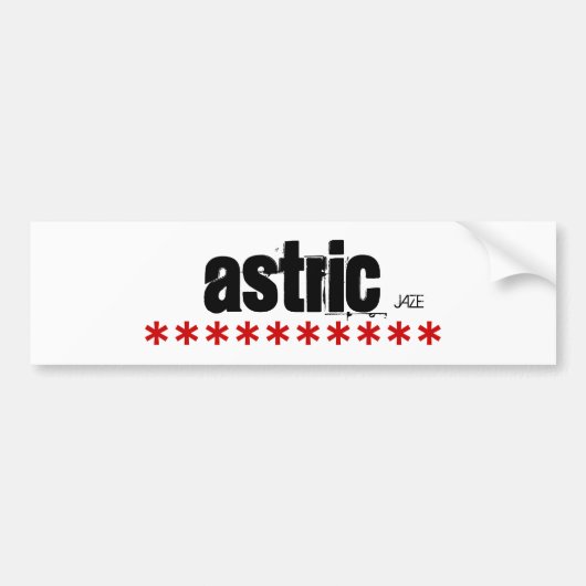 **********、Astric、JAZE バンパーステッカー (正面)