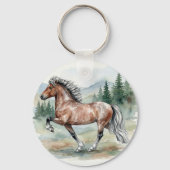 Astrid Tolting Icelandic Horse watercolor キーホルダー (正面)