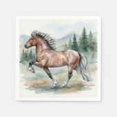 Astrid Tolting Icelandic Horse watercolor スタンダードカクテルナプキン (正面)