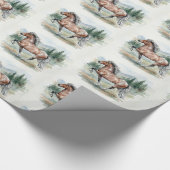 Astrid Tolting Icelandic Horse watercolor ラッピングペーパー (角)