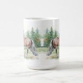 Astrid Watercolor Icelandic Horse コーヒーマグカップ (中央)