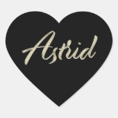 Astrid white gold Handwriting Aufkleber Herz ハートシール (正面)