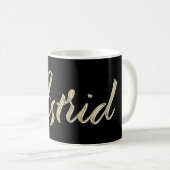 Astrid white gold Handwriting Tasse Kaffeetasse コーヒーマグカップ (正面右)
