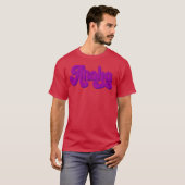Astro+Aroha+タイポグラフィ 70年代 ギフト Tシャツ (正面フル)