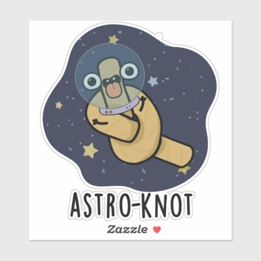 Astro-knot Funny Astronaut Pun シール (シート)