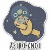 Astro-knot Funny Astronaut Pun シール (正面)