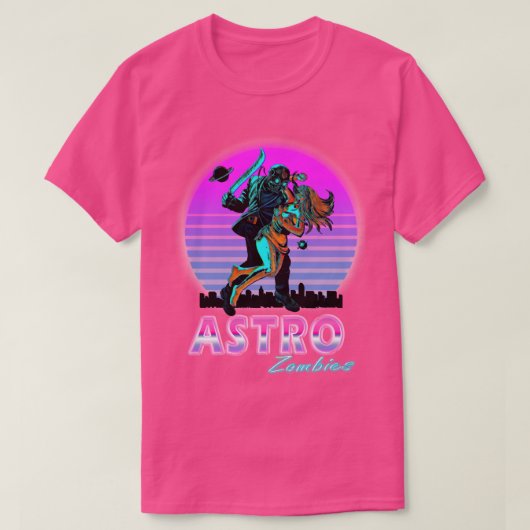 Astro Zombies Vapowave Transparent Background Tシャツ (デザイン正面)