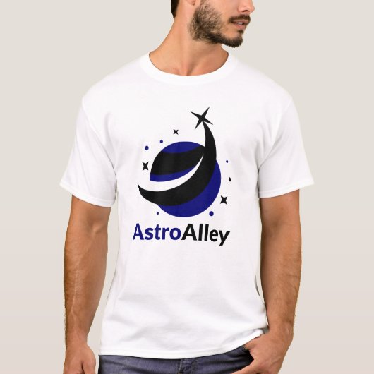 AstroAlleyロゴTシャツ – Where Planets Meetプリント Tシャツ (正面)