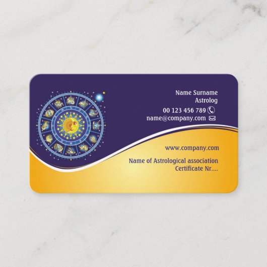 Astrologのための名刺 名刺 (正面)